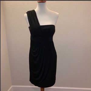 Nine West One Shoulder Black Party Dress Size 10